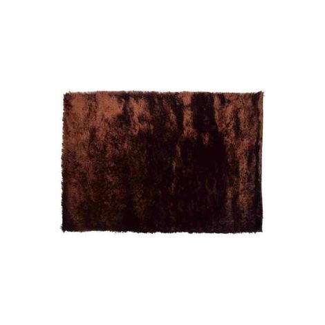 Alfombra unicolor marrón pelo alto 3cm 160x230 cm