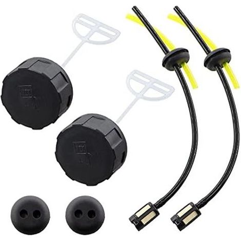 VURAHOME – Set mit 2 Tankdeckeln inklusive Kraftstoffleitung für 33-cm³-, 43-cm³- und 52-cm³-Freischneider der Marken CG330, CG430, Fuxtec, Güde, Rotfuchs, Zipper, Timbertech und Brast (1/5)