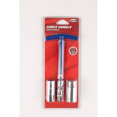 Chiave candela auto con adattatori diametro 16 e 21 mm universale