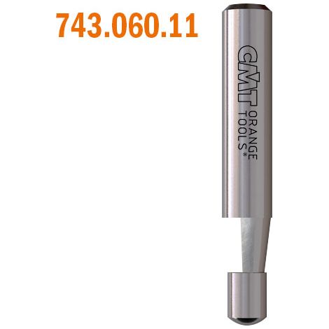 743.060.11 KONISCHER VOLLHARTMETALL-BÜNDIGFRÄSER 7° Z1  S=6  D=4,5/6X6
