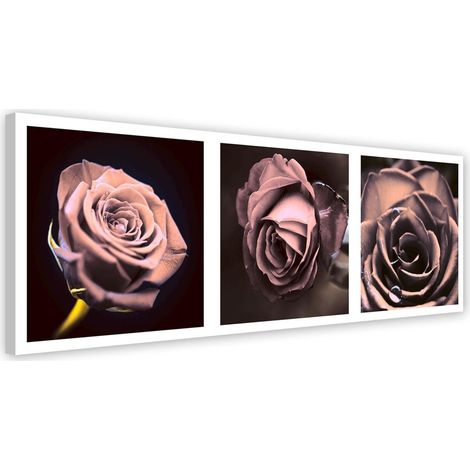 Tableau sur toile Rose Roses panoramique 90x30 (1/5)