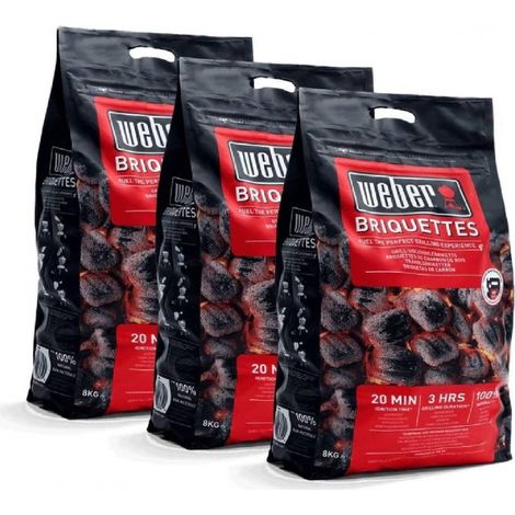 KIT 3 SACCHI di Bricchetti Weber da 8kg