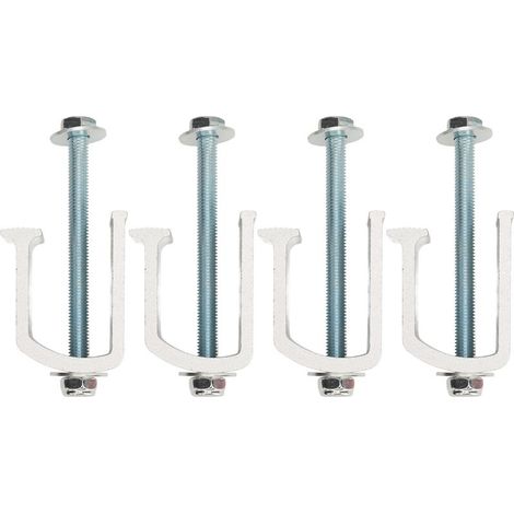 Clamp de boîte à outils pour camion, 4 pièces en aluminium anti-corrosion, fixation robuste sans perçage (1/5)
