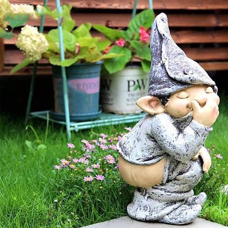 Statua di bambola in resina – patio / giardino / veranda – resistente e affascinante – taglia unica