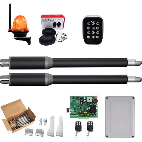 Kit d'ouvre-portes automatiques Double ouvre-porte moteur système de moteur porte automatique AC220V/AC110V pilote de porte battante actionneur plus proche ouvreur de costume parfait pour accessoires (1/5)