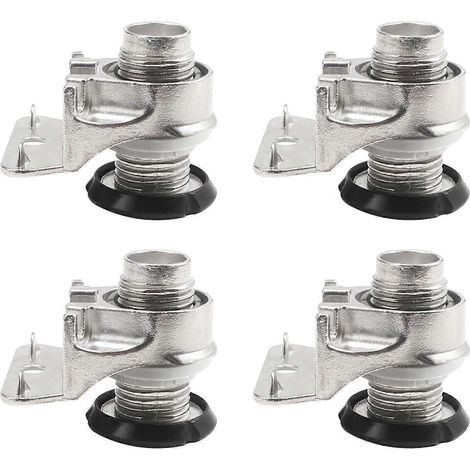 Pieds de nivellement réglables robustes en 4 pièces, adaptés aux tables et chaises d'extérieur, noirs. (1/5)