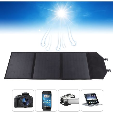 Panneau solaire extérieur 60 W 18 V, panneau solaire portable et pliable avec sortie USB + CC (1/5)