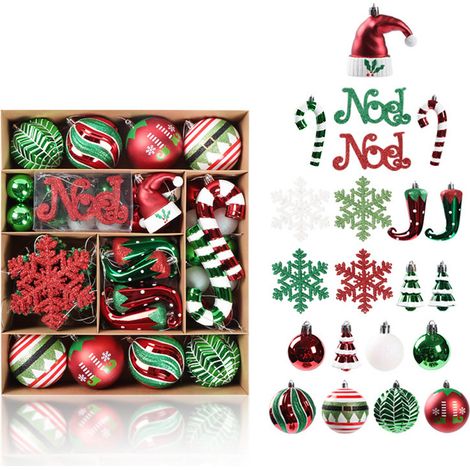 Décorations suspendues peintes par galvanoplastie pour Noël, plus de 70 jours fériés, anniversaires, pendentifs pour sapin de Noël (1/5)