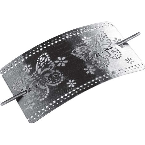 Embrasse de Rideau Broche "Epicea" 17cm Noir & Argent (1/3)