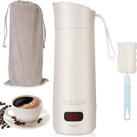 Kleiner, tragbarer Wasserkocher Mini Wasserkocher Reise Wasserkocher Tragbarer Wasserkocher 400 ml 4 Temperaturstufen 300 W & Schnellkochfunktion (1/5)