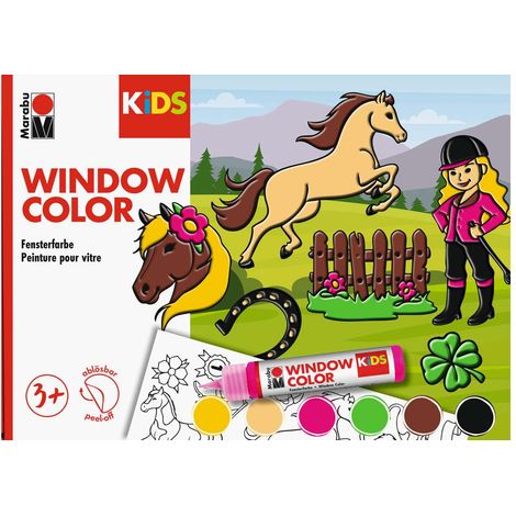 Marabu - Fun & Fancy Pony Ranch 6x25ml + motiver (822505)