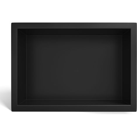 BALNEO - niche murale 30x20x10 cm noire en acier inoxydable WALL-BOX - étagère de salle de bain (1/4)