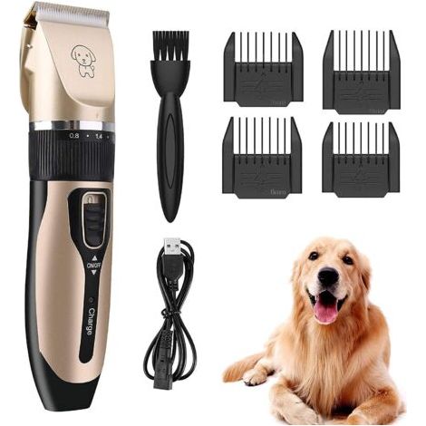 Pr Tondeuse Chien Silencieuse, Tondeuse pour Chat, Tondeuse Chien Poil Long Epais, Tondeuse à Poils D'animaux, Tondeuse Professionnelle Electrique Rechargeable Sans fil pour Chien, Chat, Lapin (1/3)