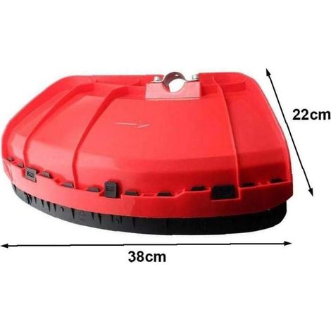 Convient pour 1 outil de jardin, débroussailleuse, protège-coupe-bordures rouge en plastique avec plaque de fixation, plaque de protection 38x22cm - Accessoires pour tondeuses à gazon (1/3)