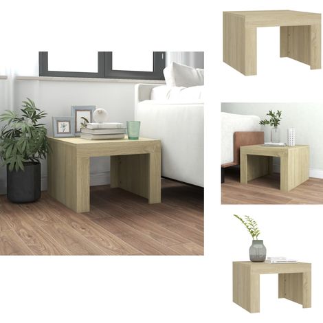 Couchtisch Sonoma-Eiche 50x50x35 cm Holzwerkstoff - Couchtisch - Wohnzimmertisch - Esszimmertisch - Sideboard - Holzwerkstoff (1/5)