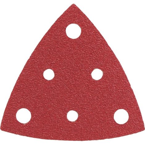 Feuille abrasive triangulaire - Radix - Pro - 82 x 82 x 82 mm - P80 - 6 trous (50 pièces) (1/2)