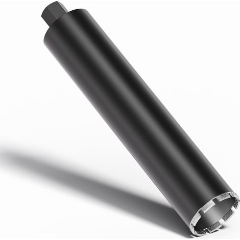 Wiltec – Foret diamant pour carotteuse Ø 102 mm – Longueur 450 mm – Métal fritté – Dents de requin pour béton et granit – Forage à humide