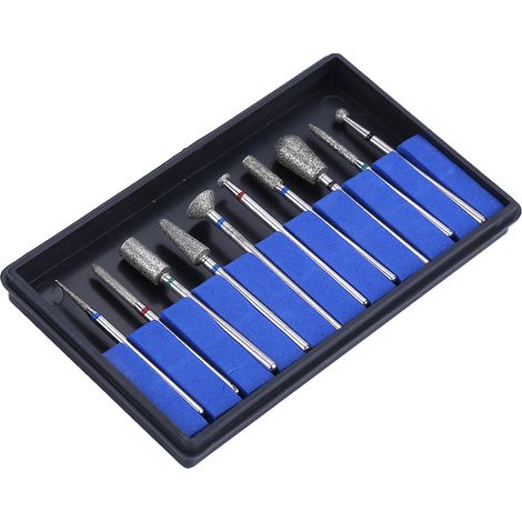 Lot de 10 fraises dentaires Type D émeri naturel diamètre 2,35 mm pour meulage et polissage précis (1/5)