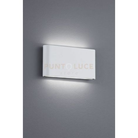 THAMES II APPLIQUE DA ESTERNO LED 10W 900lm, 3000K BI-EMISSIONE FUSIONE ALLUMINIO BIANCO OPACO IP54 L. 17,5CM