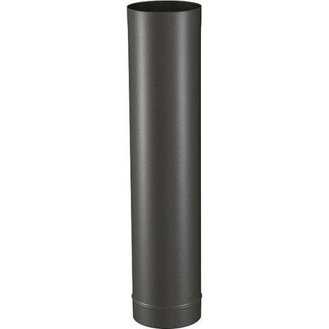 TEN – Tuyau rigide 344334 – Conduit de fumée en acier émaillé noir mat – Longueur 33 cm – Diamètre 125 mm – Résistant aux acides et fortes températures