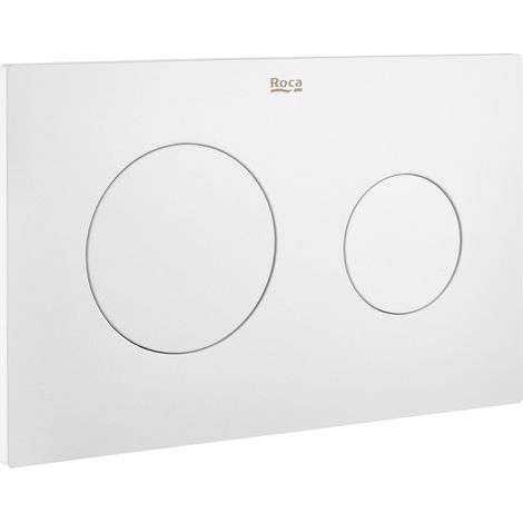 Placa de control de doble descarga esférica DUPLO ONE, BLANCO MATE, ROCA, Ref.A890189207 (1/4)