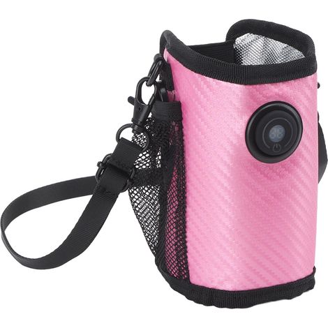 Chauffe-biberon à affichage numérique, température constante réglable, sac isotherme pour biberon, pour maison et voiture, rouge rose (1/5)