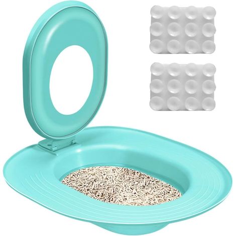 Siège entraînement toilettes chat, kit apprentissage propreté, toilettes réutilisables