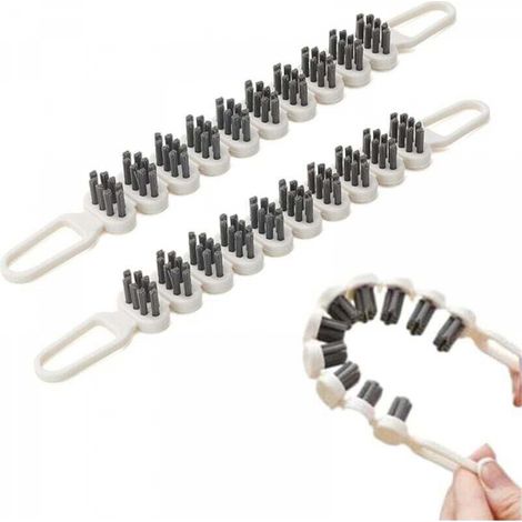 Lot de 2 brosses de nettoyage pour crevasses - Petites brosses de nettoyage à poils fins - pour la maison, la cuisine et la salle de bain (1/5)