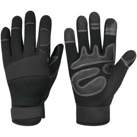 Schutzhandschuhe für Kettensägen, Forsthandschuhe (Kettensägen und Gartengeräte) - Größe 11 Schwarz (L)