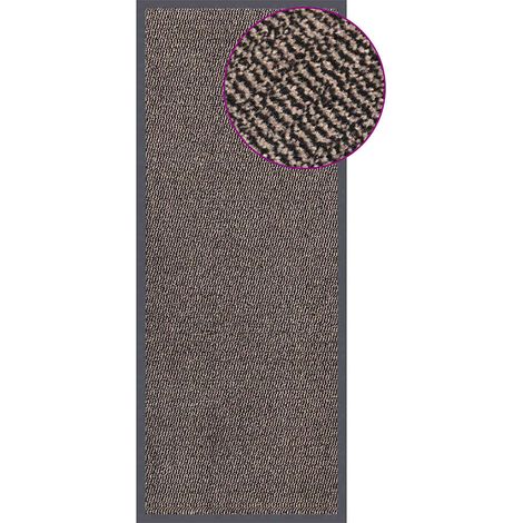 Paillasson d’entrée touffeté antidérapant en polypropylène marron foncé 60 x 150 cm - PANGIVO (1/5)
