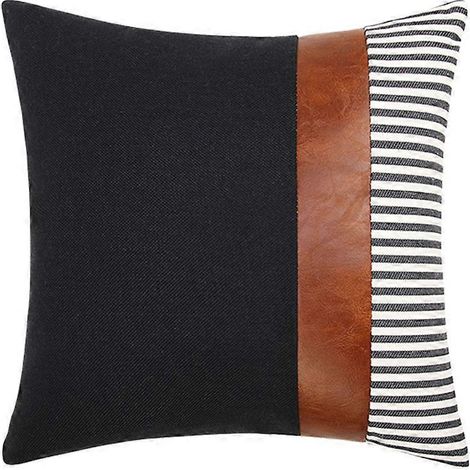 Kissenbezug für Zuhause, Dekokissenbezug, Sofakissenbezug-4545cm-Black (1/4)