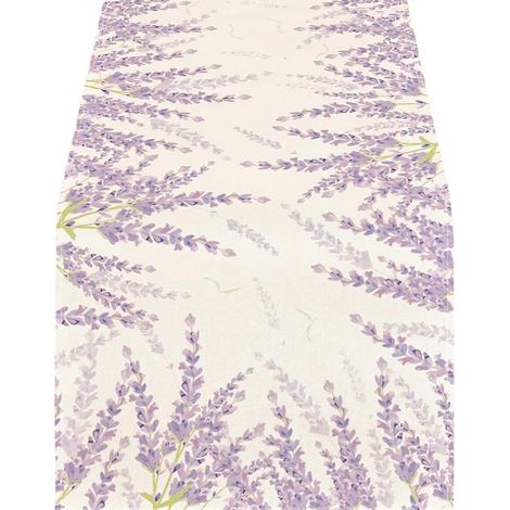 Chemin de table lavande, nappe printanière, décoration de table pour la cuisine et les repas d'intérieur, idéale pour les fêtes et les anniversaires. Parfait pour le printemps et les occasions spécial (1/5)