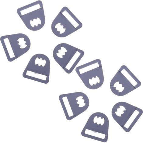 10 Pièces Accessoire de Casque de Sécurité Lot en PE Fixation Triangulaire Fiable, Compatibilité Large pour Usage Industriel et Construction (1/5)