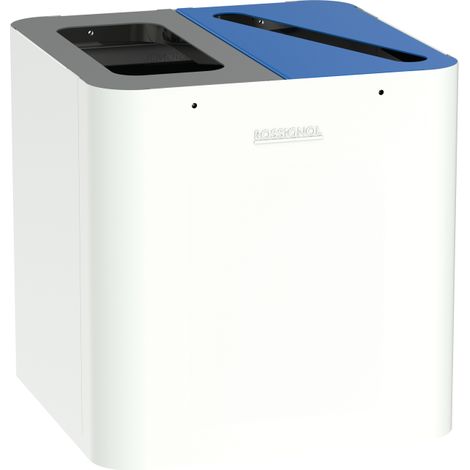 Corps de poubelle de tri sélectif Venus Flex - 2x12l - blanc mat - RAL 9016