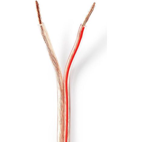 Cable de altavoz 2x 250 mm cobre 1000 m redondo pvc transparente bobina