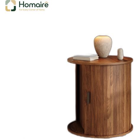 Canapé en mdf noyer avec rangement 48 x 48 x 65 cm HOMAIRE (1/5)