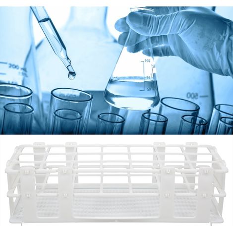 Support de tubes à essais en plastique 30mm x 21 trous, rack détachable pour échantillonnage en laboratoire
