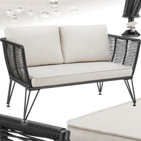 Canapé de jardin en résine tressée housses amovibles polyester (1/5)