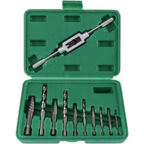 Extracteur de vis cassé,11pcs kit d'Extracteur de Vis Extracteur de vis endommagé Extractor Set pour l'Enlèvement de Vis Cassées ou Endommagées Boulons Fastners Outil de Suppression (1/4)