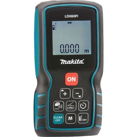 Makita – Télémètre laser 80 m – Précision 1,5 mm – Portée 0,04 à 80 m – Écran rétroéclairé – Fonction Pythagore et calcul de surfaces (1/7)