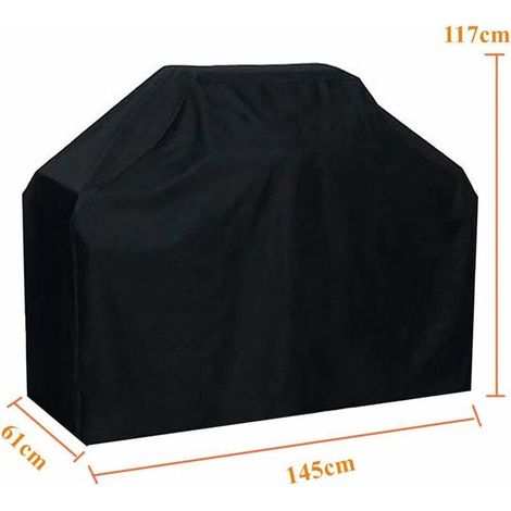 Housse de Barbecue résistante en Tissu Oxford imperméable et Coupe-Vent Résistant à la décoloration pour Barbecue Weber, Brinkmann et la Plupart des étagères de Barbecue. 145 x 61 x 117 cm. (1/4)