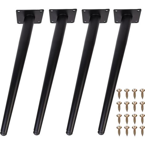 4 Pièces Pieds de Meuble Métal 40cm,Base Conique pour Table Basse (1/5)