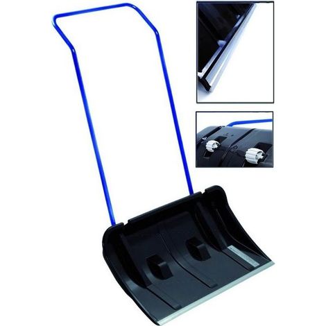 Vigor-Blinky 6213005 Sgombraneve a Scivolo ABS Medio con Manico 80x43 cm Struttura Acciaio 2 Ruote colore Nero