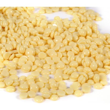 Cire dépilatoire dure en grains, 100 g/sachet, pour l'épilation des bras, du corps et du maillot (lait). (1/5)