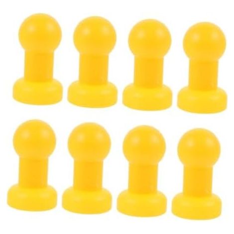 Lot de 8 Bouchons Tubes Trampoline en Plastique Jaune, Housses Poteaux Robustes pour Trampoline, Pièces Détachées Professionnelles Accessoires Jeux - (1/5)