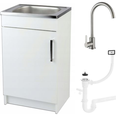 Meuble de Cuisine - Évier 50 x 40 - Blanc - Élégant et Fonctionnel - Fabriqué en Pologne