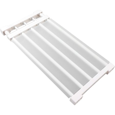 Étagère extensible sans clous 50-80cm pour placard, étagère de rangement ajustable pour dressing, séparateur d'armoire sans perçage (1/5)