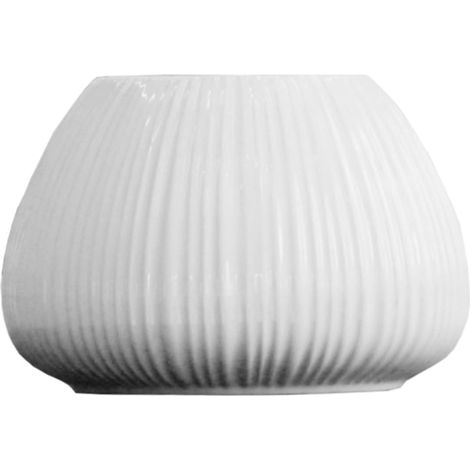 Pot de fleurs en céramique , petit vase table blanc avec élégant décor pour un rangement stylé à la (1/5)