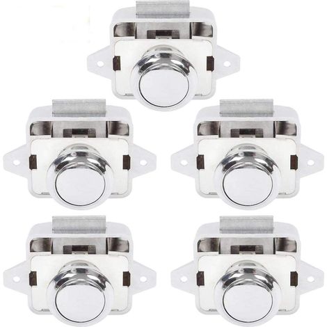 Mezheng – Türdrücker für Möbel – Zinklegierung und ABS – Für Wohnmobile und Wohnwagen – Durchmesser 26 mm – 5er-Pack (1/5)