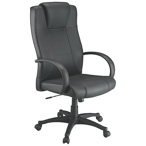 Fauteuil de direction cuir avec têtière intégrée - Maxiburo